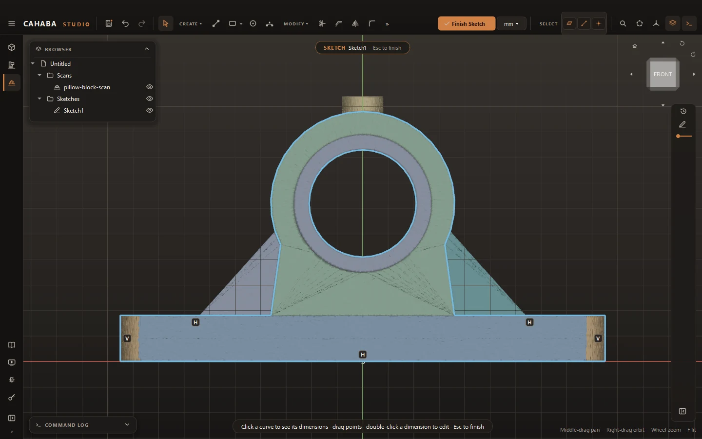 Cahaba Studio: Trace a section
